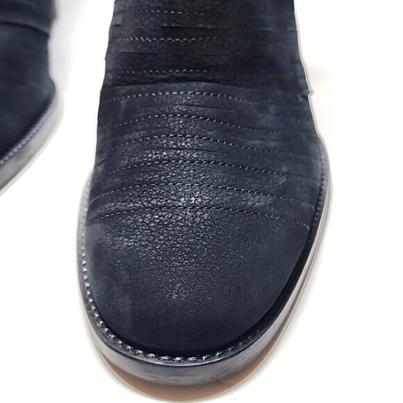 PAUL GREEN MALIBU SLICED ZIP ANKLE BOOTIES BLACK NUBUCK NWOB SIZE 8.5 - Picture 7 of 16